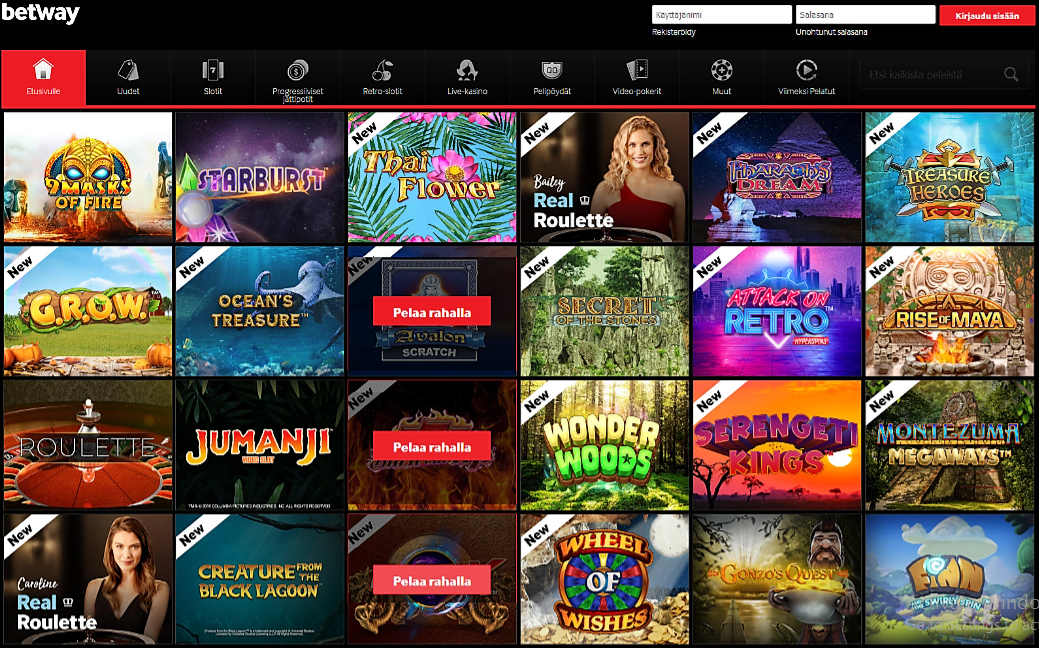 betway live casino games